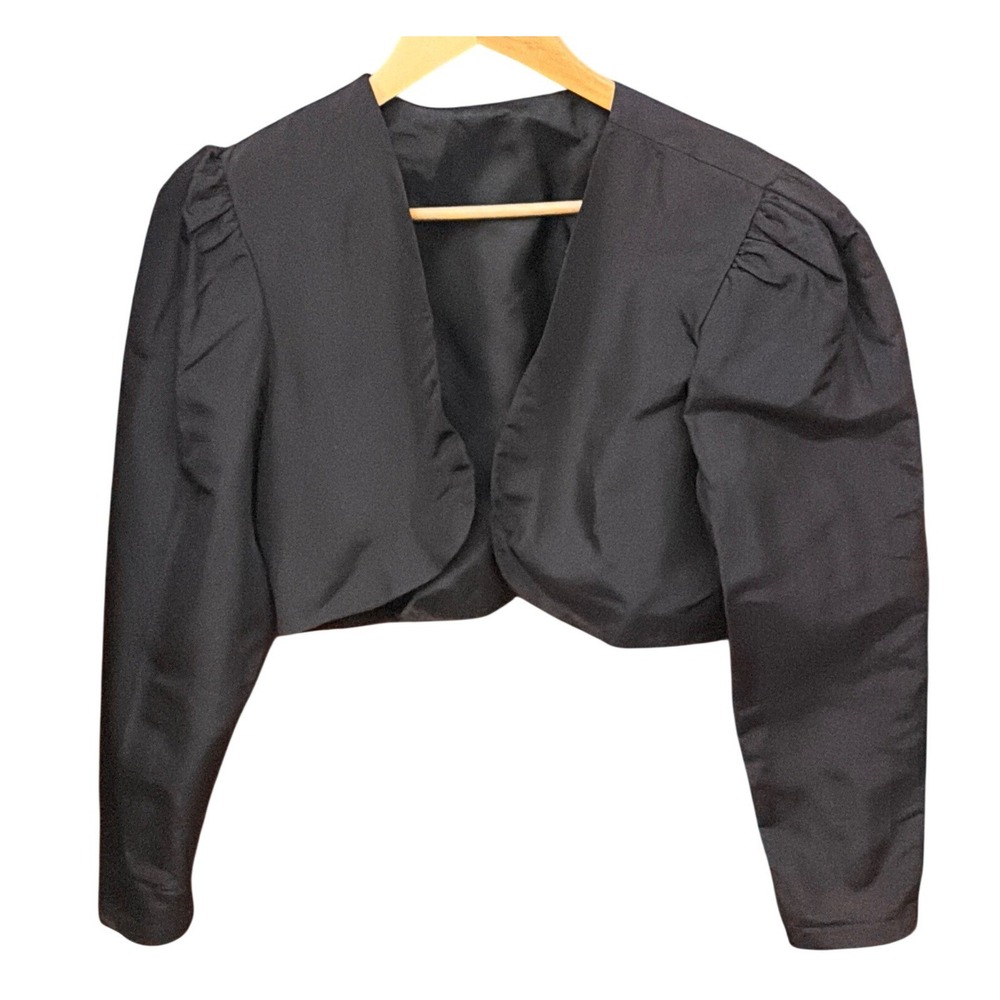 Vintage Whimsigoth Bolero Jacket Regencycore Gothic Evening Wear 80's Formal